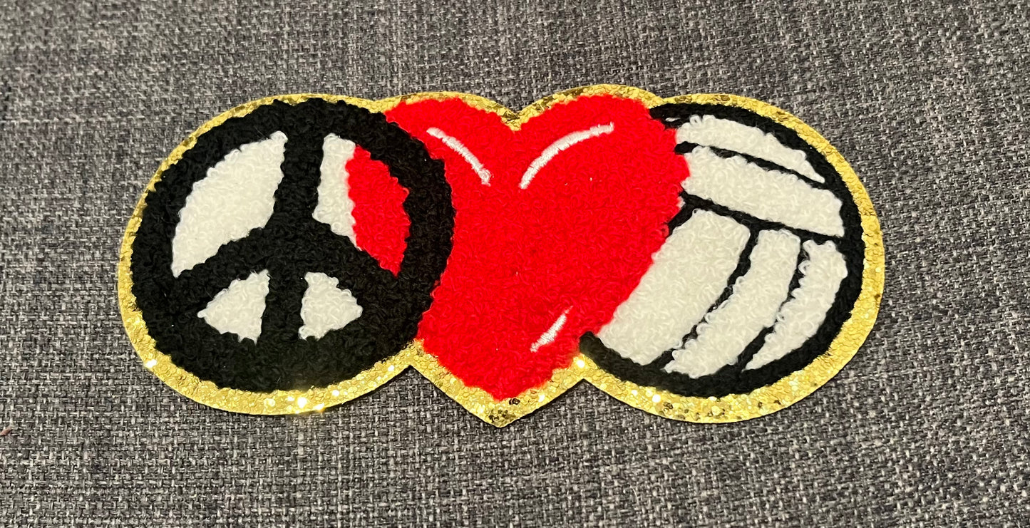 Peace Love Volleyball Patch