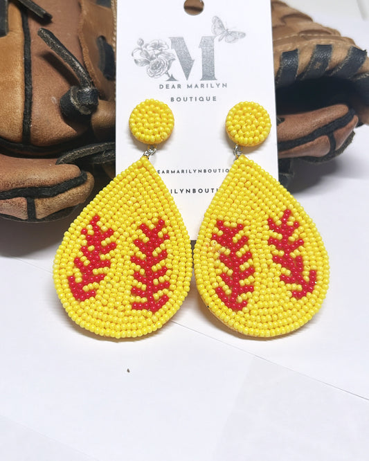 Softball Earrings